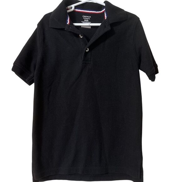 Boys size 8 French Toast Classic short sleeve Black Polo - Picture 1 of 2